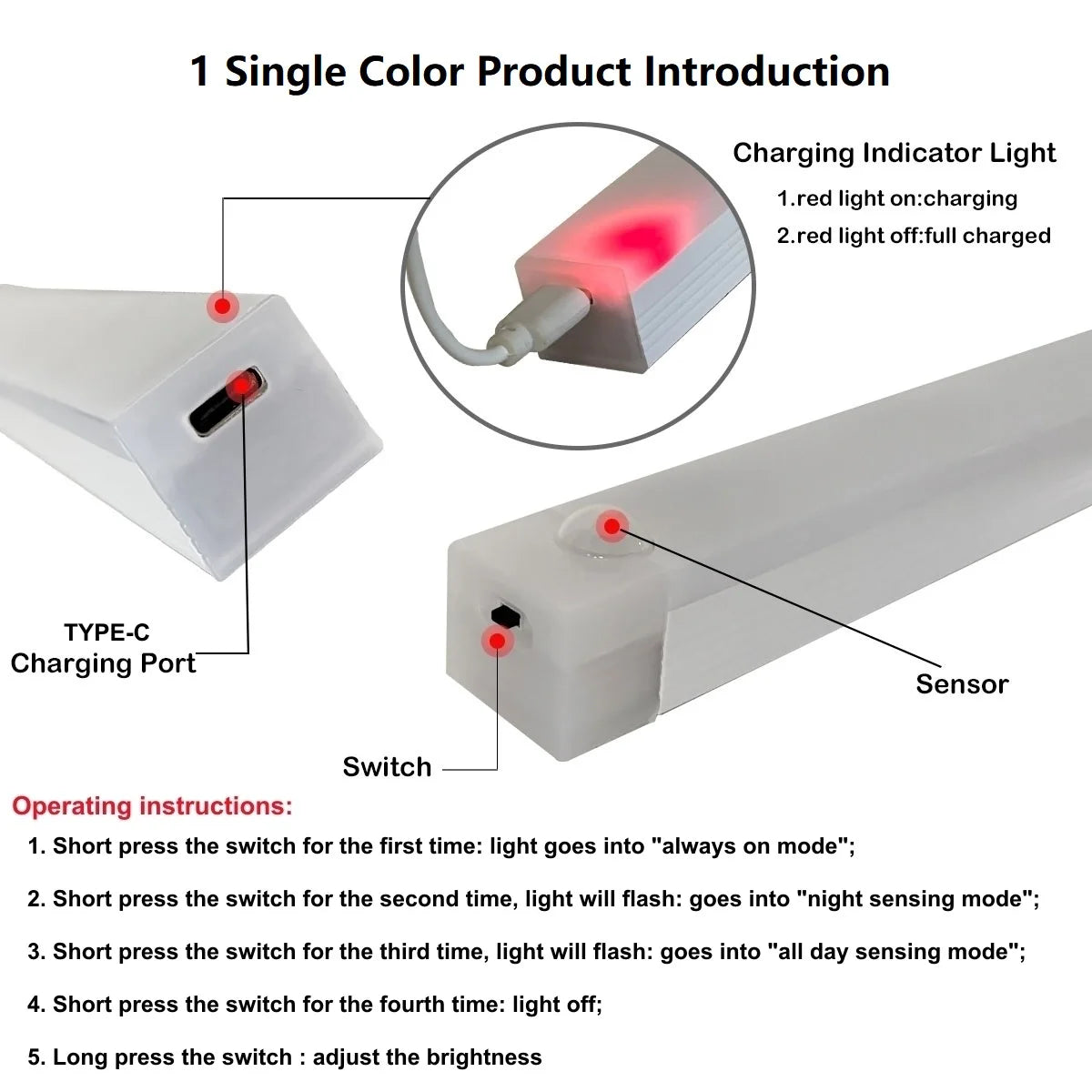 LumiBar™ - Barre LED Intelligente Sans Fil Détecteur de Mouvement