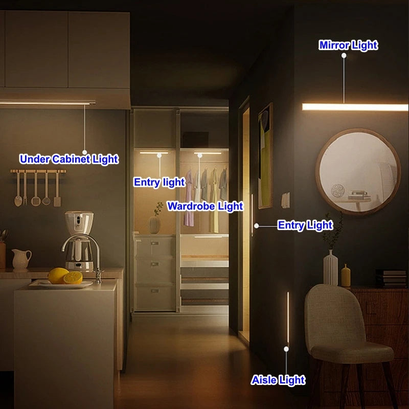 LumiBar™ - Barre LED Intelligente Sans Fil Détecteur de Mouvement
