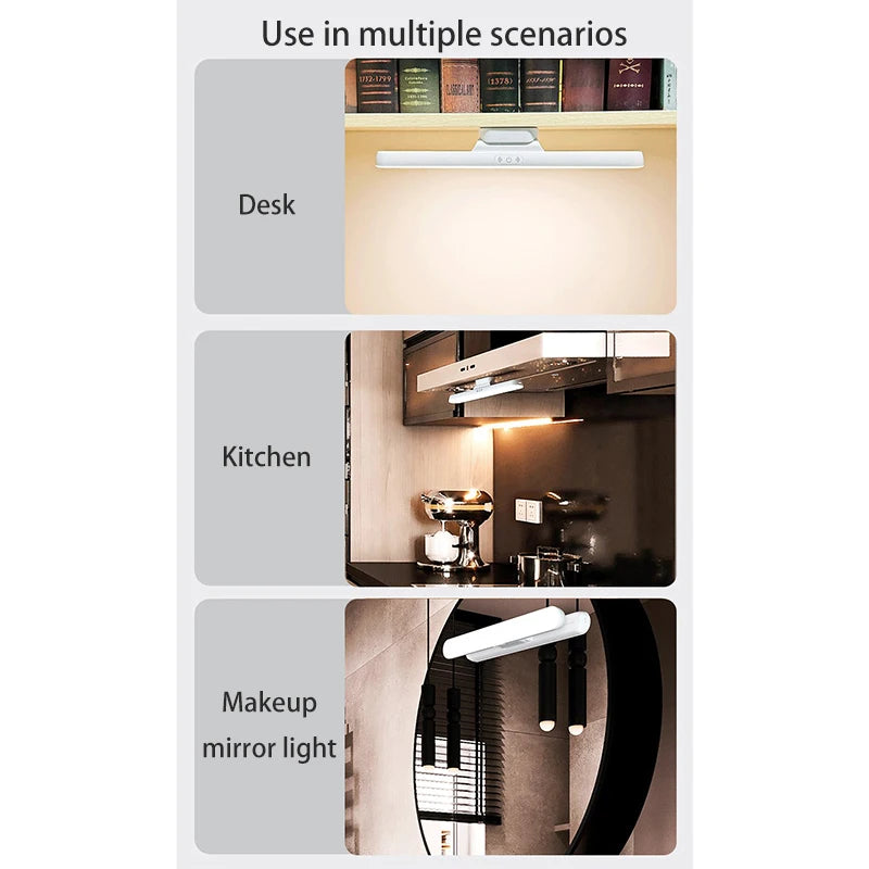 LED Makeup Mirror Light  5V USB Rechargeable Vanity Lamp Eye Protection Hanging Magnetic Desk Lamps Touch Switch Book Lights